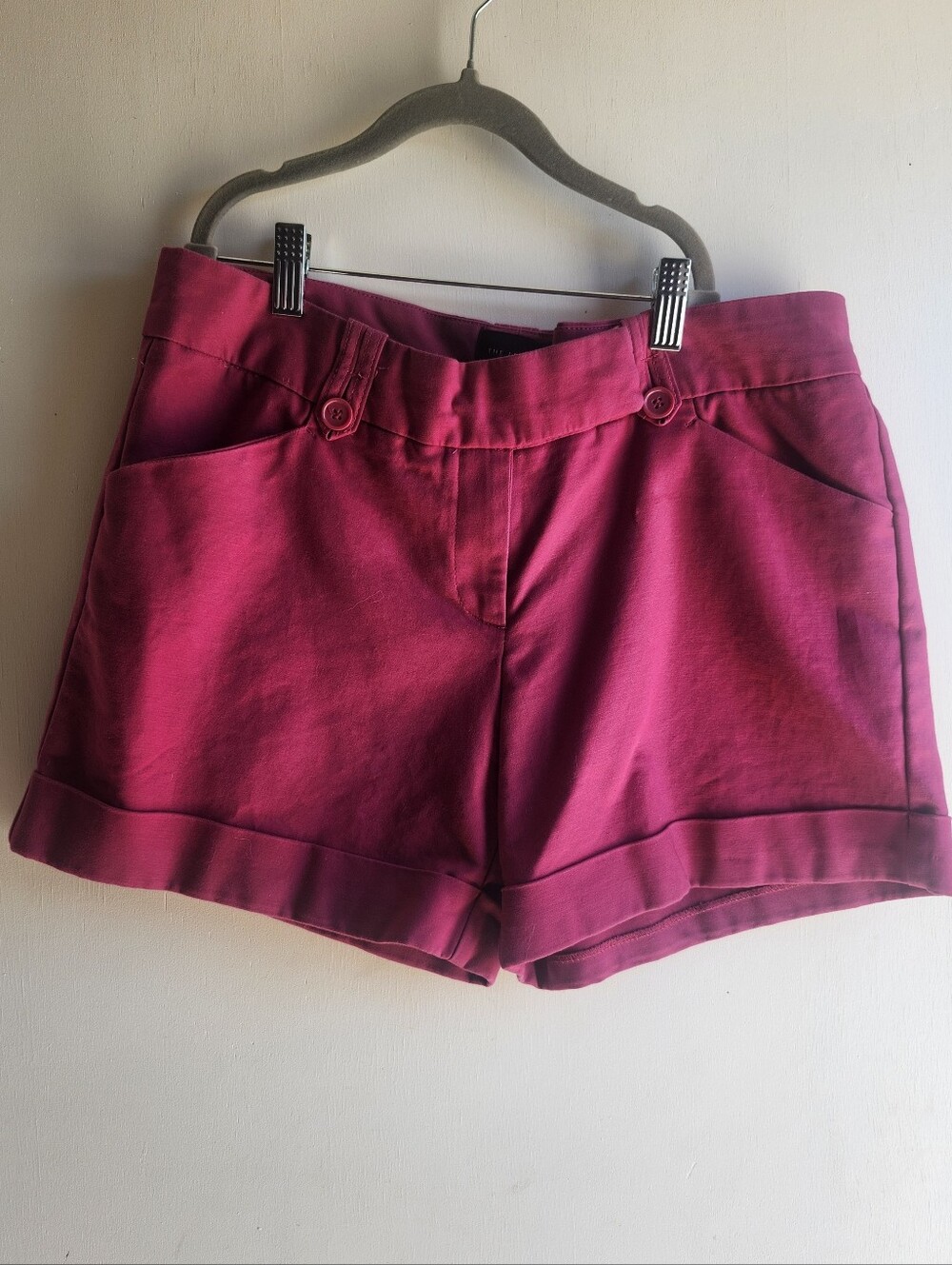 The Limited Raspberry Roll-Cuff Bermuda Shorts - Picture 3 of 6